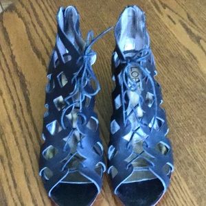 “Loft” brand caged wedge shoe